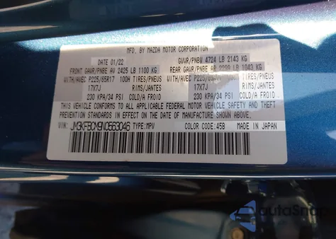 2022 Mazda Cx-5 2.5 S Preferred from USA, damaged, VIN JM3KFBCM9N0563046